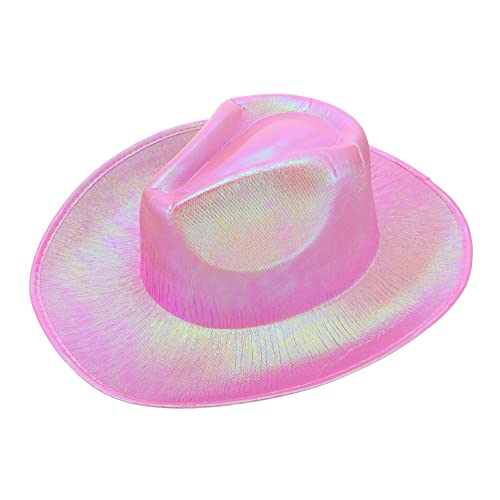 SOPOTUTU 1Stück Erwachsener Cowboy Hut Glitzer Design Für Kostümpartys Western Themen Events Und Karneval Leichter Tragbarer Hut Mit Breiter Krempe Sanftem von SOPOTUTU