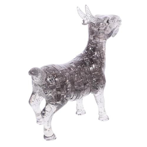 SOPOTUTU 1Stück Kristallpuzzle Ziege Selbstmontage Tierornament Kreative Tischdekoration aus Umweltfreundlichem Material als für Familie und Freunde von SOPOTUTU