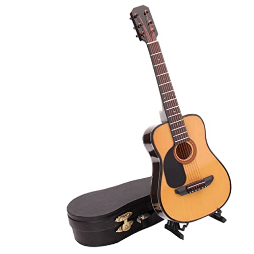 SOPOTUTU 1Stück Mini Gitarrenmodell Lebensechte Gitarre Dekoration Für Zuhause Musikinstrument Modell Geburtstagsgeschenk Für Musikliebhaber Langlebig Und Detailreich von SOPOTUTU