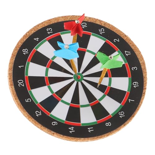 SOPOTUTU 1set Mini Dartboard Für Dollhouse Sport Und Freizeitaktivitäten Mit Stahlspitzenpfeilen Für Schreibtisch- Und Innenspiele Puppenhauszubehör Geeignet von SOPOTUTU