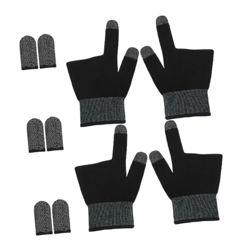 SOPOTUTU 2 Handschuhe Fingerhüllen Für Mobiles Gaming Fingerhüllen Für Gaming Bequeme Spielfinger-ärmel Modell-Gaming-fingerhülsen Fingerabdeckung Für Spiele Graphen von SOPOTUTU