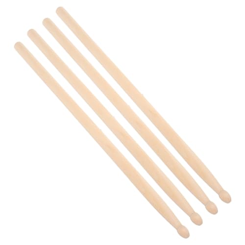 SOPOTUTU 2 Paare Holz Drumsticks für Schlagzeuger mit Glatter Oberfläche für Nahtloses Langlebige Konstruktion aus Ahorn für Verschiedene Schlaginstrumente von SOPOTUTU