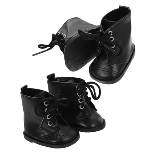 SOPOTUTU 2 Paare Mädchen-puppenstiefel Schuhe Puppen Für Mädchen Kleid Blau Hoch Stiefel Black von SOPOTUTU
