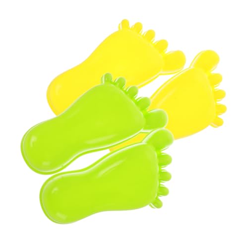SOPOTUTU 2 Paare Teiliges Sandspielzeug mit Realistischen Fußabdruckformen aus Kunststoff Kreative Sandkastenformen für Fördert Feinmotorik und Naturerfahrung für Draußen und Strandspaß von SOPOTUTU
