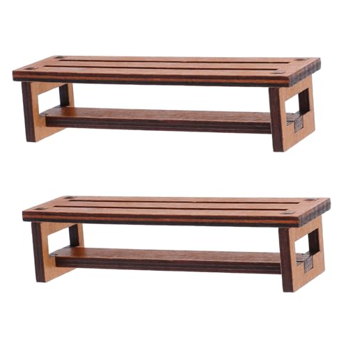 SOPOTUTU 2 Pcs Miniaturstühle Für Handwerksminihocker Für Puppenhaus Miniaturmöbel Für Handwerk Miniaturpuppenhauszubehör von SOPOTUTU