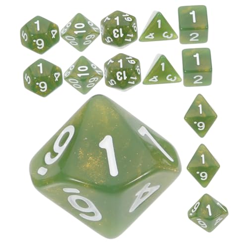 SOPOTUTU 2 Sätze Teiliges Mehrseitiges Würfelset aus Perlmutt schimmernd Party spielwürfel für Brettspiele RPG Glücksspiel und Gesellschaftsspiele von SOPOTUTU