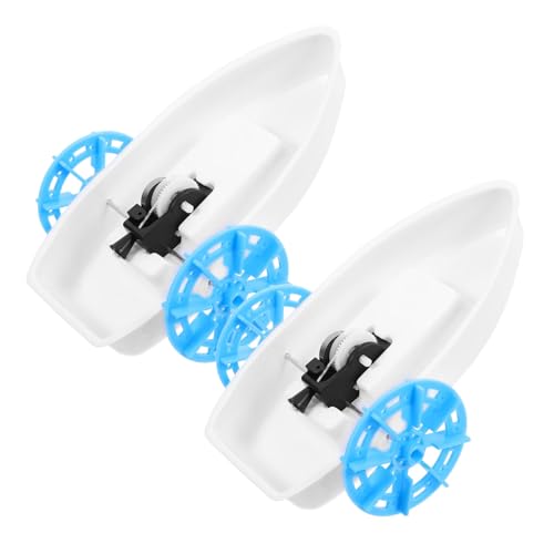 SOPOTUTU 2 Sets Amphibien Raddampfer Requisite DIY Material Boot Dekoration Basteln DIY Boot DIY Boot Schiffsspielzeug DIY Boot Basteln DIY Schiff Kinderspielzeug Weißes von SOPOTUTU