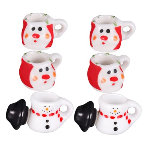 SOPOTUTU 2 Sets Mini Teekanne Winzige Kaffeetassen Miniatur Kaffeetassen DIY Puppenhaus Küchendekor Puppenhaus Miniatur Teekannen Winzige Keramik Teekannen Hübsche von SOPOTUTU