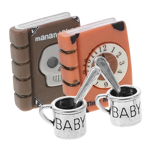 SOPOTUTU 2 Sets Puppenhaus Modell Dekoration Szene Themen Förmiges Miniatur Zubehör Winzige Puppenhaus Miniaturen Passende Simulierte Puppenbecher Halloween Mini Puppenhaus von SOPOTUTU