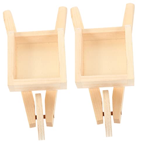 SOPOTUTU 2 Stck. Mini Holz Schubkarre Modell Puppenhaus Deko Holzspielzeug für Garten und Sandkasten Realistische Gestaltung für Kreative Projekte und Sammler SOPOTUTU 2 Stck. Mini Holz Schubkarre Modell Puppenhaus Deko Holzspielzeug für Garten und Sandkasten Realistische Gestaltung für Kreative Projekte und Sammler von SOPOTUTU