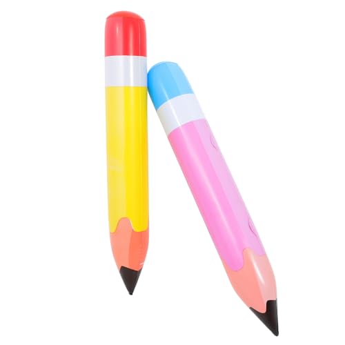 SOPOTUTU 2 Stück Aufblasbare Buntstift Deko PVC Farbenfrohe Party Spielzeuge für Schüler Vielseitige Platzsparende Geburtstags und Event Dekoration von SOPOTUTU