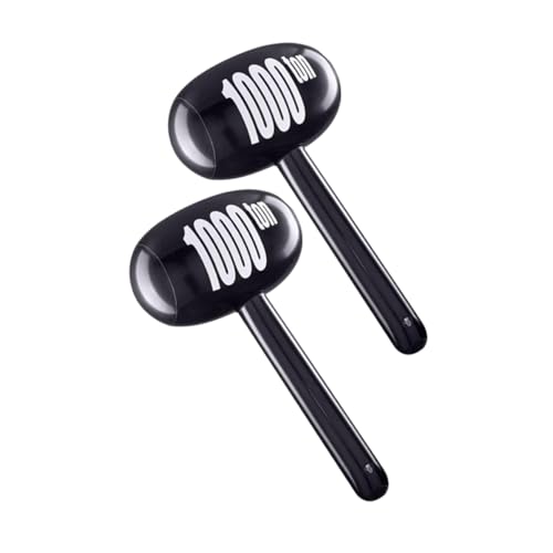 SOPOTUTU 2 Stück Aufblasbare Spielzeuge interaktives Poolparty zubehör partygeschenke Aufblasbare Hammerspielzeuge mit Hammer aufblasbarer Hammer der Karikatur PVC Black von SOPOTUTU