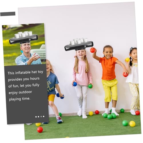 SOPOTUTU 2 Stück Aufblasbarer Trinkhalter Hut Teiliges Wurfspielset für Erwachsene Dreieckiger Becherhalter Vielseitiges Partyspiel Zubehör für Bier und Lawn Games von SOPOTUTU