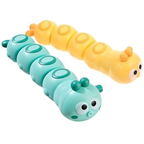 SOPOTUTU 2 Stück Aufziehspielzeug Raupe Kreatives Interaktives Tier für Motorik Crawling Training Gelb SOPOTUTU 2 Stück Aufziehspielzeug Raupe Kreatives Interaktives Tier für Motorik Crawling Training Gelb von SOPOTUTU