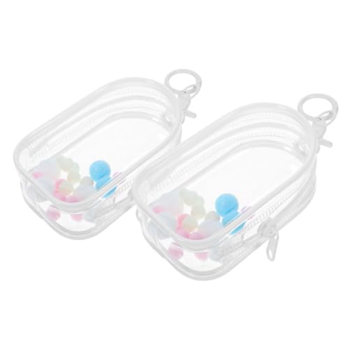 SOPOTUTU 2 Stück Babytasche Zeigen Vitrine für Figuren Puppe Ausstellungstasche PVC Puppen Aufbewahrung Transparente Puppentasche Dekorative Aufbewahrung Puppen Schutzbehälter Bad Koffer von SOPOTUTU