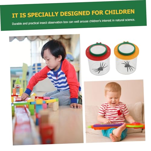 SOPOTUTU 2 Stück Beobachtungsbox Doppel Linsen Transparente Insektenlupe für Robustes Lernspielzeug für Outdoor Unterricht und Naturerkundung in Rot und Gelb SOPOTUTU 2 Stück Beobachtungsbox Doppel Linsen Transparente Insektenlupe für Robustes Lernspielzeug für Outdoor Unterricht und Naturerkundung in Rot und Gelb von SOPOTUTU