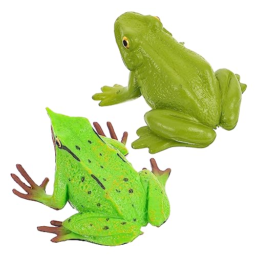 SOPOTUTU 2 Stück Frosch Modell Figuren Realistische Deko für Lehrspielzeug für Garten und Hochwertige TPR Materialien Kreative Teichgestaltung SOPOTUTU 2 Stück Frosch Modell Figuren Realistische Deko für Lehrspielzeug für Garten und Hochwertige TPR Materialien Kreative Teichgestaltung von SOPOTUTU