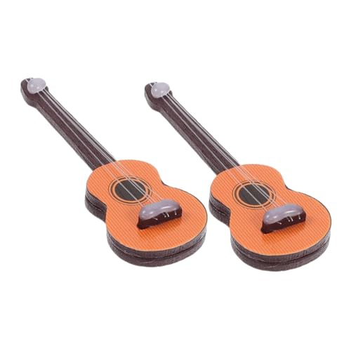 SOPOTUTU 2 Stück Gitarre aus Dekorative Gitarrenmodelle für Puppenhaus Miniaturlandschaft und Szenen Dekoration Langlebig und Wiederverwendbar Kreative Wohnaccessoires von SOPOTUTU