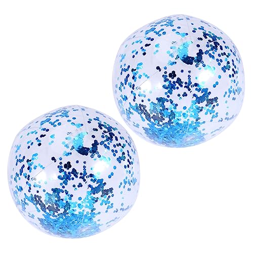SOPOTUTU 2 Stück Glitzer Strandball Aufblasbarer Ball Transparentes für Strand und Pool Blaue Pailletten für Partys und Fotoshootings SOPOTUTU 2 Stück Glitzer Strandball Aufblasbarer Ball Transparentes für Strand und Pool Blaue Pailletten für Partys und Fotoshootings von SOPOTUTU
