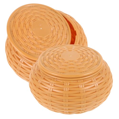 SOPOTUTU 2 Stück Go Box Rund Brettspielkoffer Brettspiel Aufbewahrungsschalen Brettspiel Zubehör Schachbrettkoffer Schachbrett Und Koffer Schachkoffer Khaki Harz von SOPOTUTU