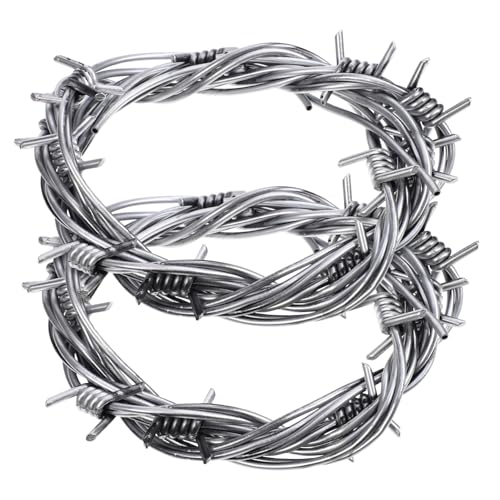 SOPOTUTU 2 Stück Halloween Deko Fake Stacheldraht Simulation Barbed Wires Langlebig Leicht Hängbar Für Gruselige Party Requisiten Spukhaus Dekoration SOPOTUTU 2 Stück Halloween Deko Fake Stacheldraht Simulation Barbed Wires Langlebig Leicht Hängbar Für Gruselige Party Requisiten Spukhaus Dekoration von SOPOTUTU