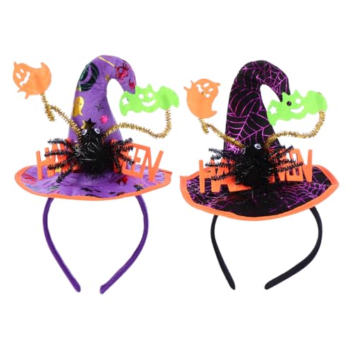 SOPOTUTU 2 Stück Halloween Haarschmuck Spinnen Hexenhut Haarreif Party Haarband Damen Gruselige Kostüm Accessoires für Halloween Deko und Fasching SOPOTUTU 2 Stück Halloween Haarschmuck Spinnen Hexenhut Haarreif Party Haarband Damen Gruselige Kostüm Accessoires für Halloween Deko und Fasching von SOPOTUTU