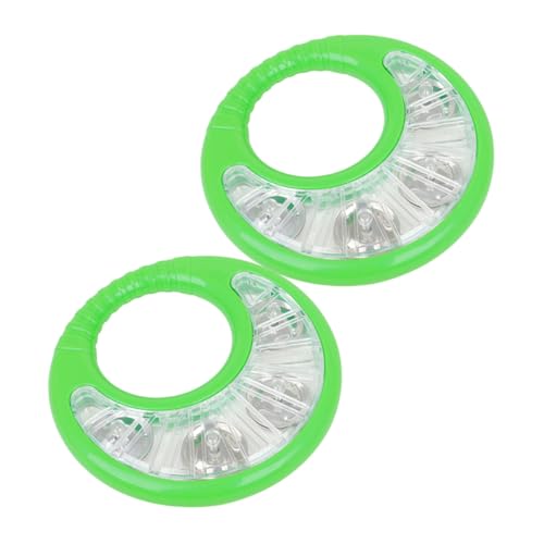 SOPOTUTU 2 Stück Handheld Tambourine Percussion Instrument mit Ergonomischem Design und Klarem Geeignet für Musikförderung Party Tanz und Bühnenauftritte Tragbar und von SOPOTUTU