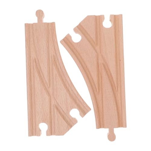 SOPOTUTU 2stücke Holzschienen Zubehör Für Holzspielzeug Vielseitige Weichenstücke Für Kreative Gleislayouts Kompatibel Mit Zugsets Lernspielzeug Für Junge Mädchen von SOPOTUTU