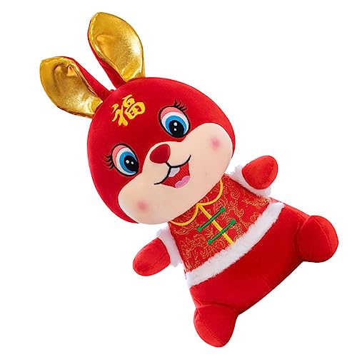 SOPOTUTU 2 Stück Kawaii Hase Plüschtier Kuscheltier mit Traditioneller Zhuang Ausstattung Dekoration für Jahr des Hasen für Zuhause und Kinderzimmer SOPOTUTU 2 Stück Kawaii Hase Plüschtier Kuscheltier mit Traditioneller Zhuang Ausstattung Dekoration für Jahr des Hasen für Zuhause und Kinderzimmer von SOPOTUTU