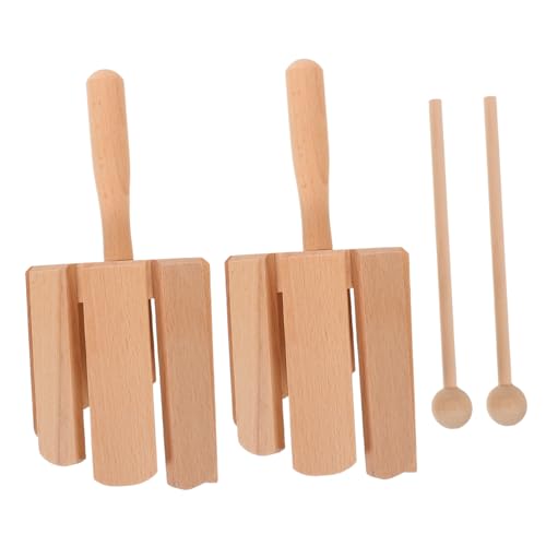 SOPOTUTU 2 Stück Kinderinstrumente Kleinkindspielzeug Schlaginstrumente Für Babys Musikinstrumente Für Kleinkinder Musikwerkzeug Rhythmusspielzeug Aus Holz Kleinkind Musikspielzeug von SOPOTUTU