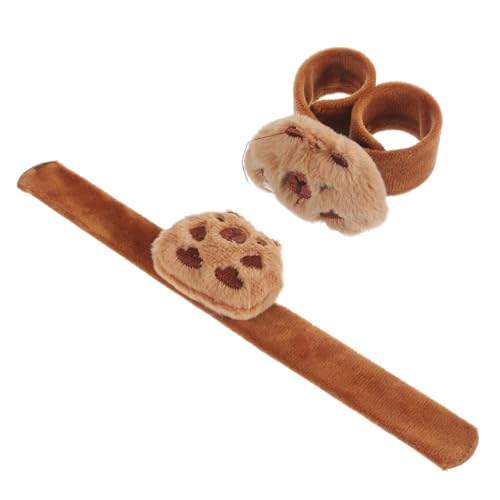 SOPOTUTU 2 Stück Kuscheliges Kapibara Slap Bracelet Plüsch Armband für und Hautfreundlich Perfektes Party für Jungen und Mädchen Vielseitiges Wristband zum Tragen und Dekorieren von SOPOTUTU