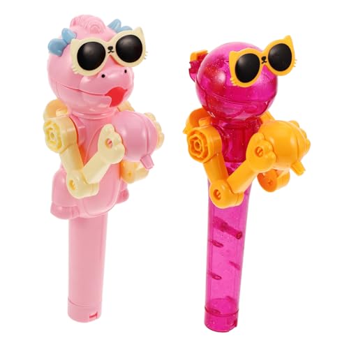 SOPOTUTU 2 Stück Lutschermaschine Riesiger Lutscherbehälter Bonbonhalter Für Lutscher Pop-ups Dinosaurier-lutscherhalter Süßigkeitenhalter Candybots Lutscher-Fall Lollipop-Roboter Plastik von SOPOTUTU