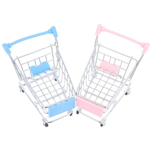 SOPOTUTU 2 Stück Mini Einkaufswagen Kreativer Mini Shopping Cart für Rollenspiele und Tischdekoration SOPOTUTU 2 Stück Mini Einkaufswagen Kreativer Mini Shopping Cart für Rollenspiele und Tischdekoration von SOPOTUTU