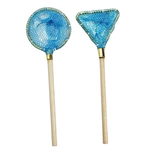 SOPOTUTU 2 Stück Mini Fischernetz Teich Fischernetz Kleines Fischernetz Fischernetz Outfit Netz Schwimmer Werkzeugmodell Mini Zubehör Für Puppen Fotografie Requisiten von SOPOTUTU