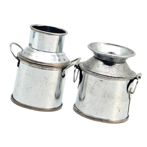 SOPOTUTU 2 Stück Mini -Metallmilchtopf Krug Miniatur klein Mini- Container Häuser puppenhaus Mini-Hausmodelle Mini -Hausdekorationen Mini-Milchkännchen Eisen Silver SOPOTUTU 2 Stück Mini -Metallmilchtopf Krug Miniatur klein Mini- Container Häuser puppenhaus Mini-Hausmodelle Mini -Hausdekorationen Mini-Milchkännchen Eisen Silver von SOPOTUTU