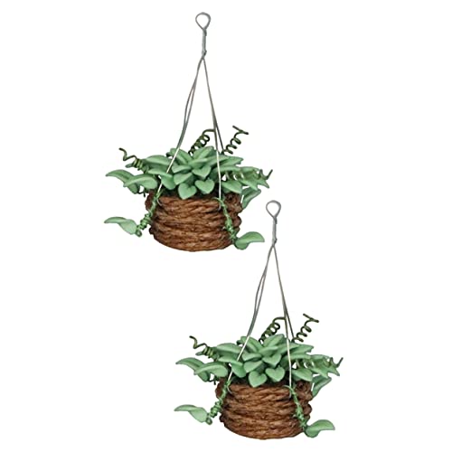 SOPOTUTU 2 Stück Mini-Pflanzenspielzeug Wohnkultur Mini-Bonsai-Topf Pflanzen innen Zimmerpflanze hängende Blumentöpfe Mini - -Topfpflanzen Miniatur Bonsai Harz Green SOPOTUTU 2 Stück Mini-Pflanzenspielzeug Wohnkultur Mini-Bonsai-Topf Pflanzen innen Zimmerpflanze hängende Blumentöpfe Mini - -Topfpflanzen Miniatur Bonsai Harz Green von SOPOTUTU