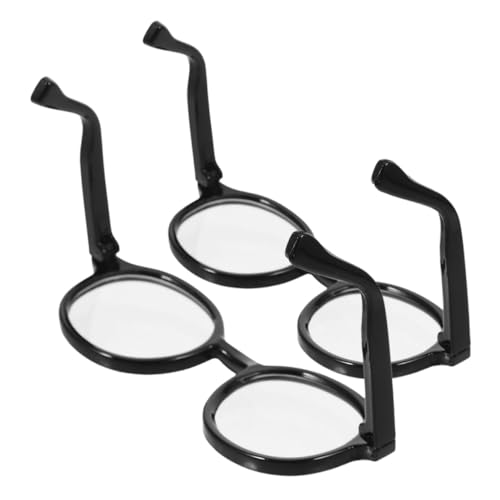 SOPOTUTU 2 Stück Mini Puppenbrillen für Baumwollpuppen Leichte Puppenbrille mit Transparenten Gläsern Einfach Anzuziehen Accessoires für Puppenkostüme und Verkleidungen von SOPOTUTU