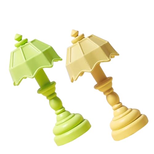 SOPOTUTU 2 Stück Mini Schreibtischlampen Ornamente Kleiner Tisch Süße Puppen Puppenhaus Mini Hauslampe Miniatur Nachttischlampe Mini Nachttischlicht Dekoratives Mini Licht Mini von SOPOTUTU