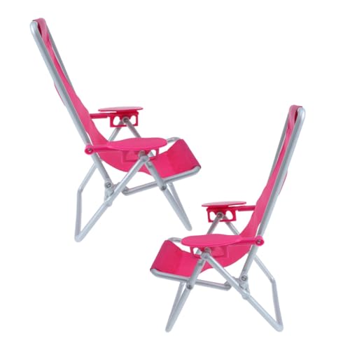SOPOTUTU 2 Stück Miniatur Strandliegestuhl Realistische Puppenhaus Deko Multifunktional als Handyhalter und Tischornament Geeignet für Garten Party und SOPOTUTU 2 Stück Miniatur Strandliegestuhl Realistische Puppenhaus Deko Multifunktional als Handyhalter und Tischornament Geeignet für Garten Party und von SOPOTUTU