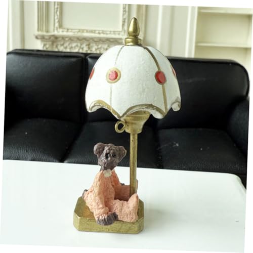 SOPOTUTU 2 Stück Miniatur Tischlampen Weiß Kleine Puppenhaus Möbel Dekoration Mini Lampen für Sammler Fotorequisiten von SOPOTUTU