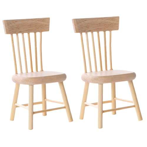 SOPOTUTU 2 Stück Miniaturholzstuhl aus Eichenholz Detailgetreue Puppenhausmöbel Kleine Dekoration und Kinderspielzeug Geeignet für Puppenstube Garten Weihnachtsdeko und Sammler SOPOTUTU 2 Stück Miniaturholzstuhl aus Eichenholz Detailgetreue Puppenhausmöbel Kleine Dekoration und Kinderspielzeug Geeignet für Puppenstube Garten Weihnachtsdeko und Sammler von SOPOTUTU