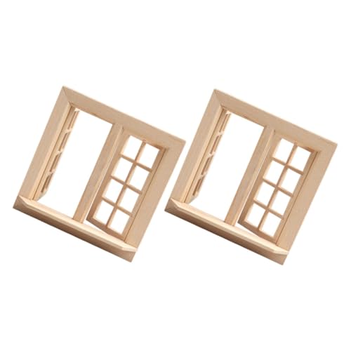 SOPOTUTU 2 Stück Miniaturisierte Holzfenster für Puppenhäuser Teiliges Uncolorierte Fensterrahmen für DIY Projekte und Puppenhaus Dekoration Realistische Details und Vielseitige SOPOTUTU 2 Stück Miniaturisierte Holzfenster für Puppenhäuser Teiliges Uncolorierte Fensterrahmen für DIY Projekte und Puppenhaus Dekoration Realistische Details und Vielseitige von SOPOTUTU