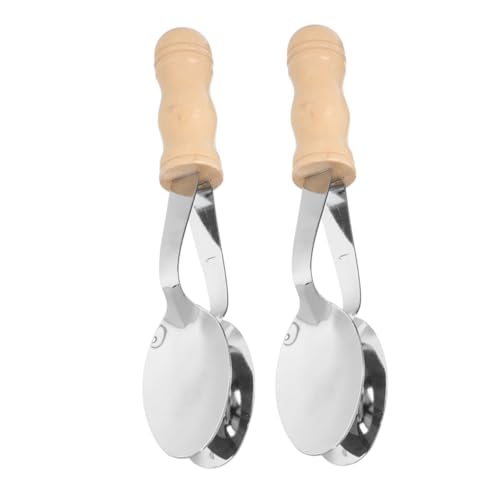 SOPOTUTU 2 Stück Musiklöffel Handliche Percussion Instrumente mit Holzgriff Leichter Traditioneller Rhythmus Löffel für Anfänger und Musikliebhaber Tragbares Musikspielzeug für Familien von SOPOTUTU