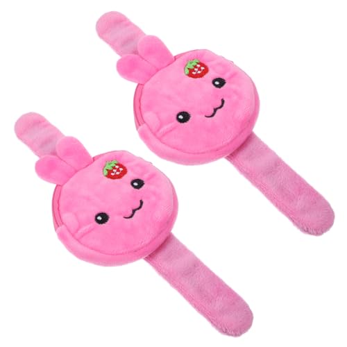 SOPOTUTU 2 Stück Niedliches Slap Wrist Bracelets mit Hasenmotiv Multifunktionale Armbänder aus Weichem Vielseitig als Partyspielzeug und Kleiner Geldbeutel für Jungen und Mädchen von SOPOTUTU