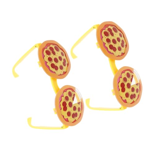 SOPOTUTU 2 Stück Pizzabrillen Karnevalsbrillen Cosplay Brillen Partybrillen Zarte Brillen Requisite Versammlungsbrillen Requisite Photo Booth Requisiten Brillen Karnevalsparty Brillen Abs von SOPOTUTU