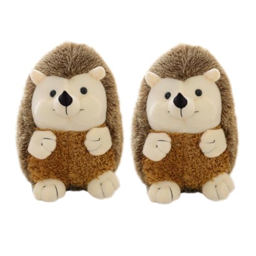 SOPOTUTU 2 Stück Plüsch Igel Kuscheltier Simulation Niedlich für Mädchen Jungen Montessori Geeignet von SOPOTUTU