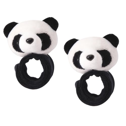 SOPOTUTU 2 Stück Plüsch Slap Bracelets Panda Design Weiche Stoffarmbänder Partygeschenk Strapazierfähig Sicher für Geburtstag von SOPOTUTU