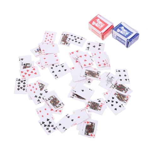 SOPOTUTU 2 Stück Pokerkarten für Brettspiele Puppenhaus Dekoration Spaß für Erwachsene Geeignet für Zuhause Büro und Partys Zufälliger Stil SOPOTUTU 2 Stück Pokerkarten für Brettspiele Puppenhaus Dekoration Spaß für Erwachsene Geeignet für Zuhause Büro und Partys Zufälliger Stil von SOPOTUTU