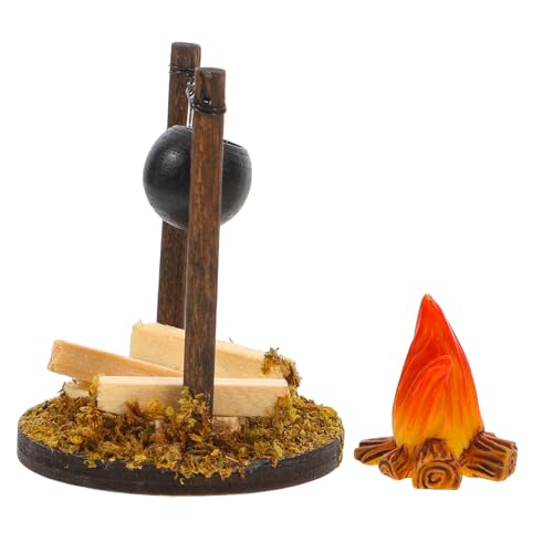 SOPOTUTU 2 Stück Puppenhaus-Modell Miniaturofen Kleiner Kamin Puppenhaus-campingzubehör Miniatur-puppenhausdekorationen Simulationshausspielzeug Mini-möbelverzierung Mini-Kamin Harz von SOPOTUTU
