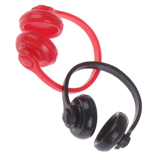 SOPOTUTU 2 Stück Puppenhauszubehör Tiny House Telefon Puppenhauszubehör Puppenhaus Telefon Puppenhaus Miniatur Kopfhörer Modelle Kopfhörer Mini Realistisches Puppen Headset Mini Pp von SOPOTUTU
